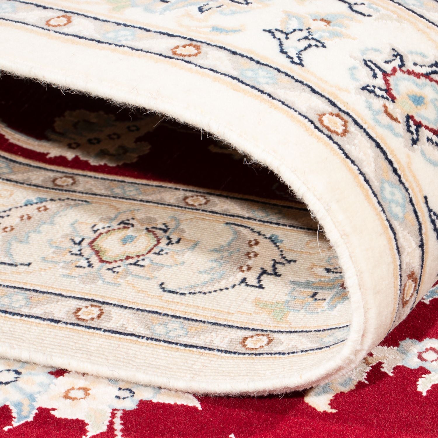 Tapis de couloir Tapis persan - Nain - Premium - 304 x 90 cm - rouge