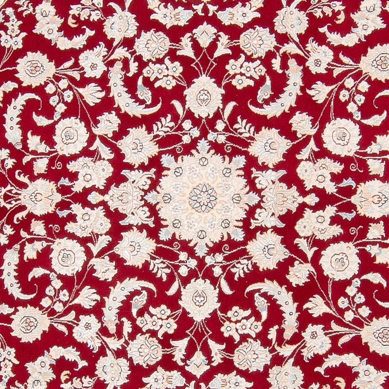 Tapis persan - Nain ronde  - 200 x 200 cm - rouge