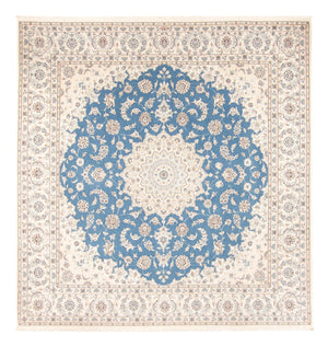 Tapis persan - Nain carré  - 252 x 248 cm - bleu clair