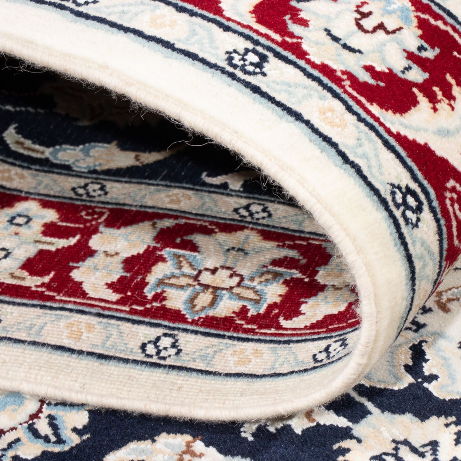 Tapis de couloir Tapis persan - Nain - Premium - 292 x 80 cm - bleu foncé