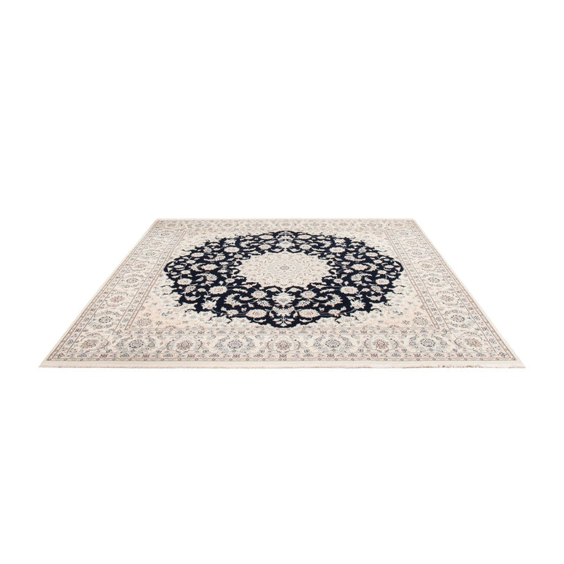 Tapis persan - Nain carré  - 246 x 242 cm - bleu foncé