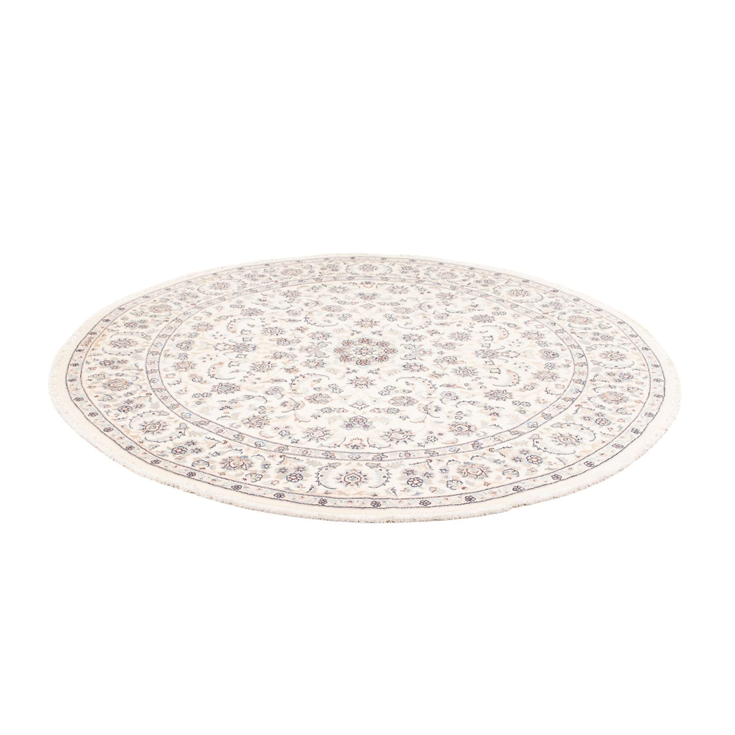 Tapis persan - Nain ronde  - 200 x 200 cm - crème
