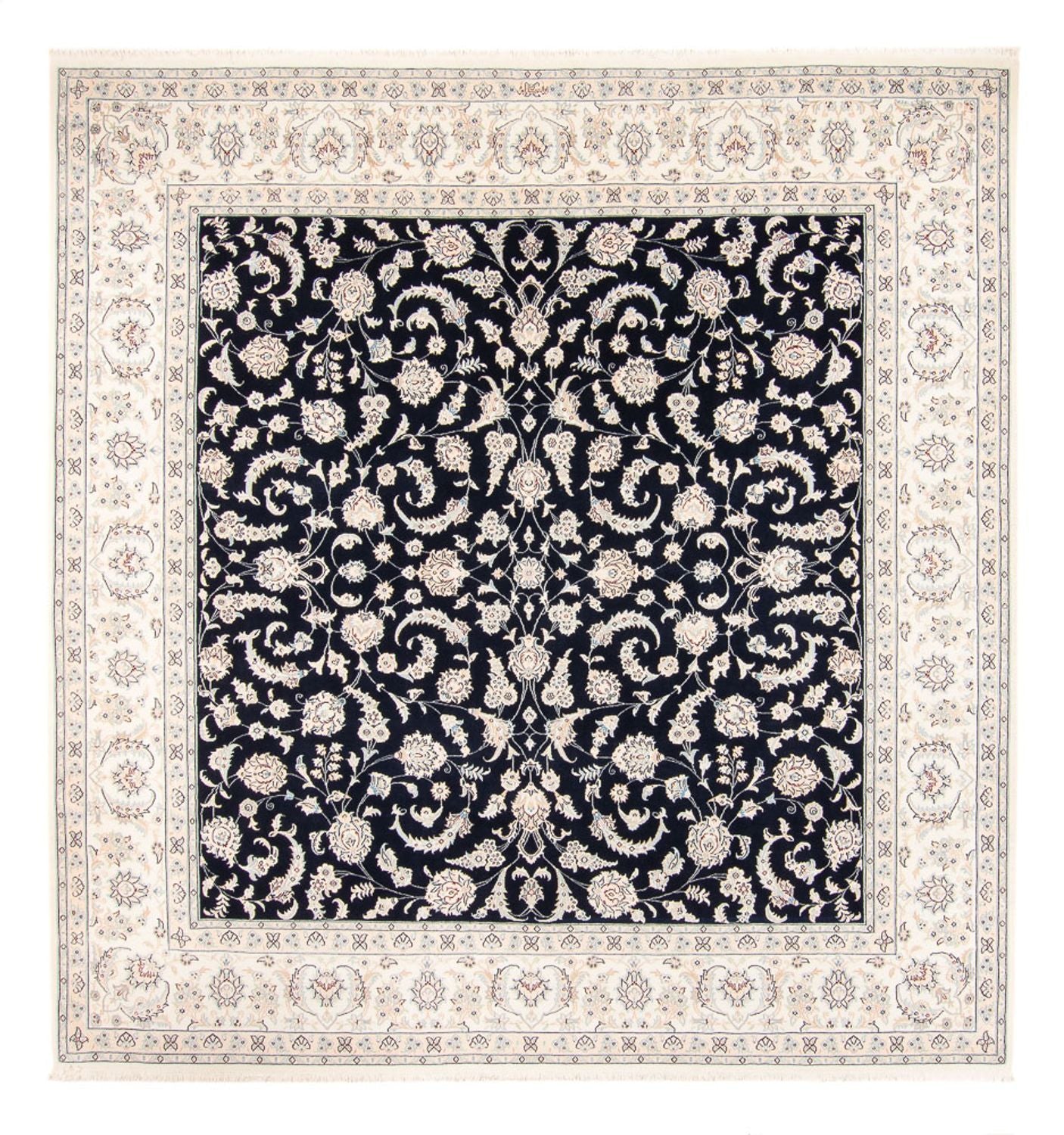 Perserteppich - Nain - 261 x 249 cm - dunkelblau