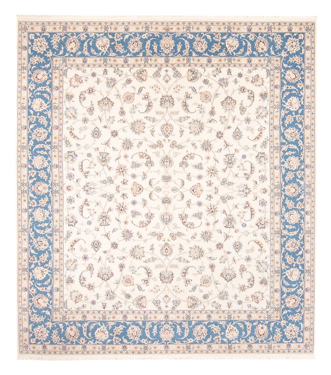 Tapis persan - Nain - 259 x 228 cm - crème