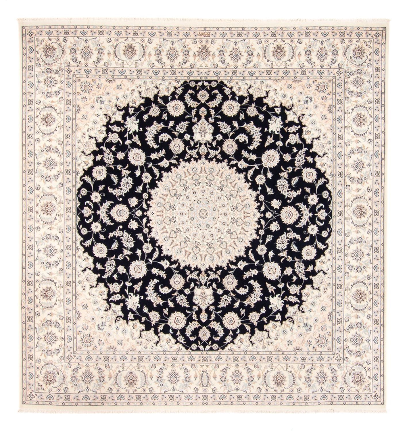 Perserteppich - Nain - 261 x 252 cm - dunkelblau