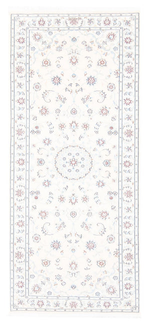 Tapis de couloir Tapis persan - Nain - Royal - 197 x 82 cm - crème