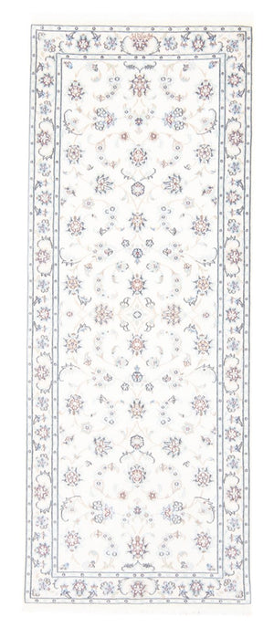 Tapis de couloir Tapis persan - Nain - Royal - 203 x 80 cm - crème