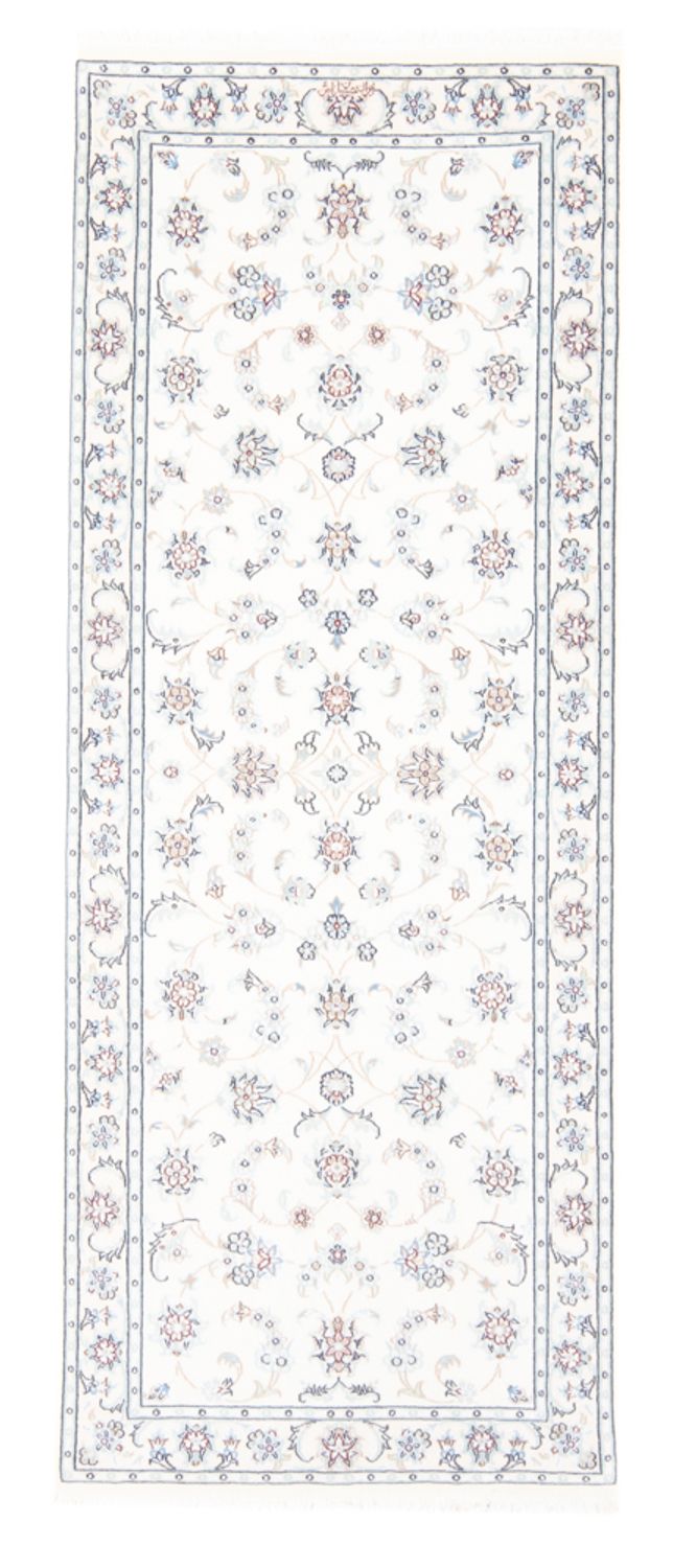Tapis de couloir Tapis persan - Nain - Royal - 203 x 80 cm - crème