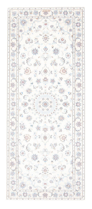 Tapis de couloir Tapis persan - Nain - Royal - 200 x 80 cm - crème