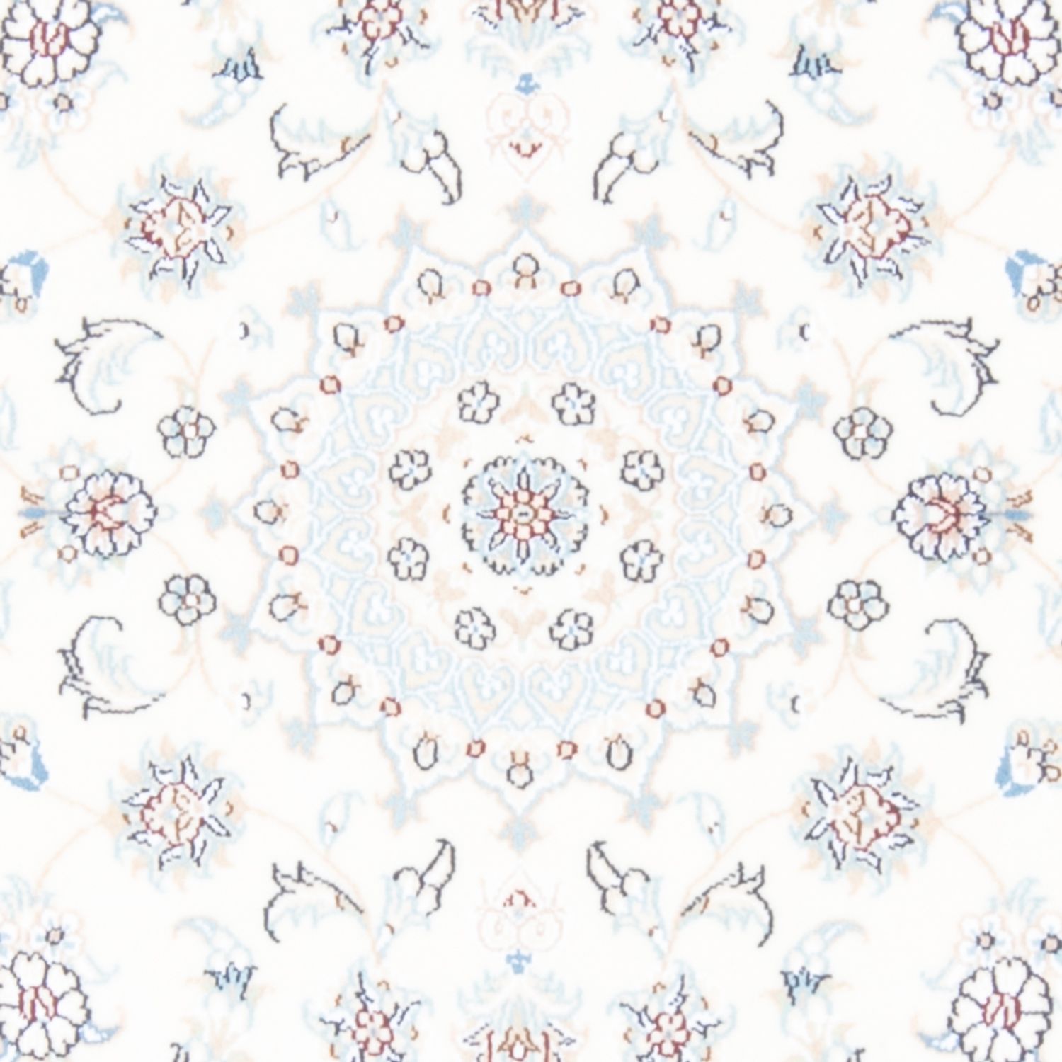 Tapis de couloir Tapis persan - Nain - Royal - 200 x 80 cm - crème