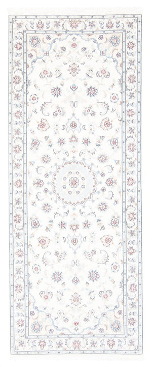 Tapis de couloir Tapis persan - Nain - Royal - 199 x 81 cm - crème