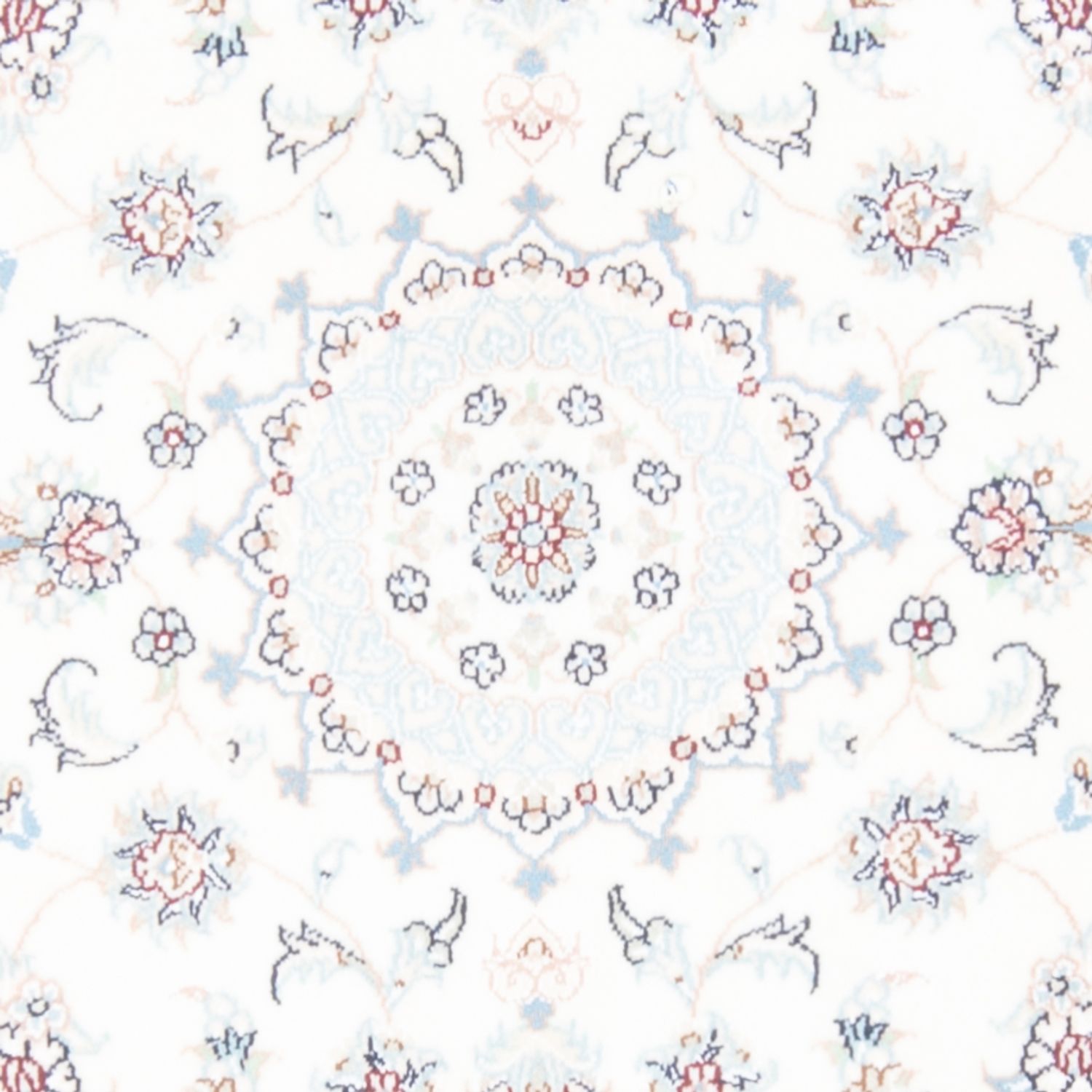 Tapis de couloir Tapis persan - Nain - Royal - 199 x 81 cm - crème