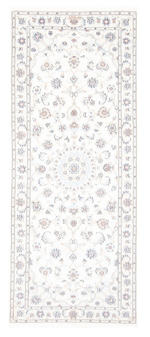 Tapis de couloir Tapis persan - Nain - Royal - 198 x 80 cm - crème