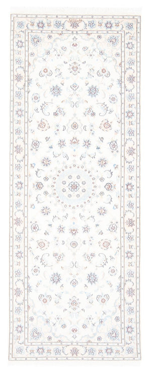 Tapis de couloir Tapis persan - Nain - Royal - 212 x 80 cm - crème