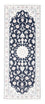 Tapis de couloir Tapis persan - Nain - Royal - 200 x 80 cm - bleu foncé