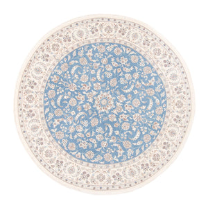 Tapis persan - Nain ronde  - 200 x 200 cm - bleu clair