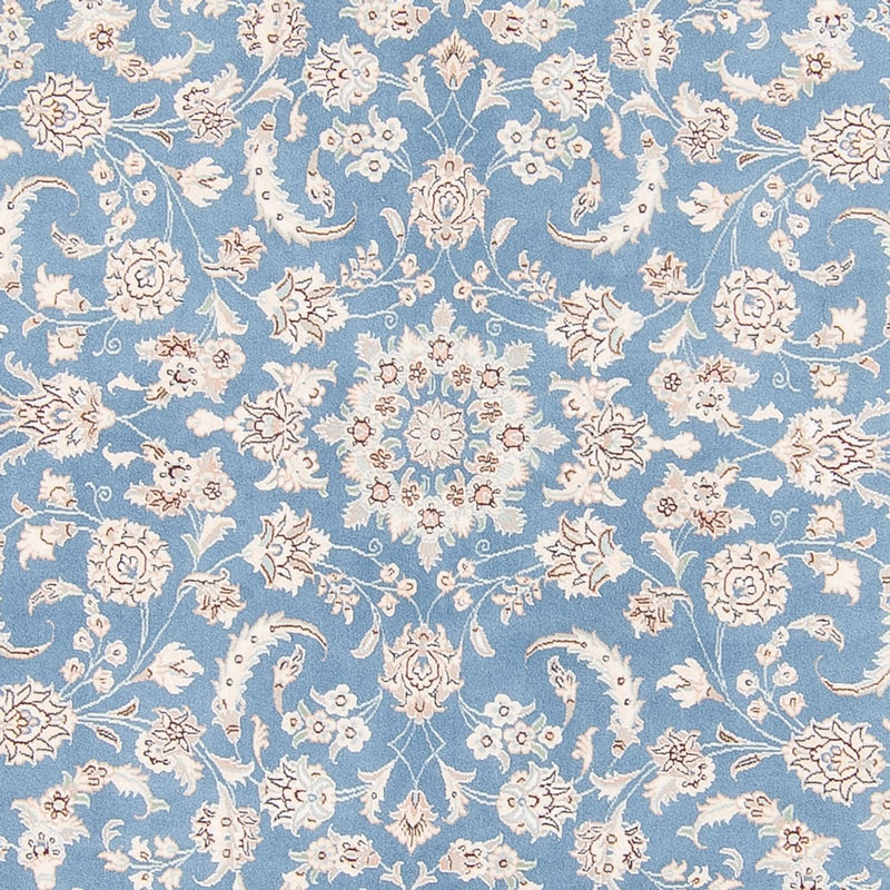Tapis persan - Nain ronde  - 200 x 200 cm - bleu clair