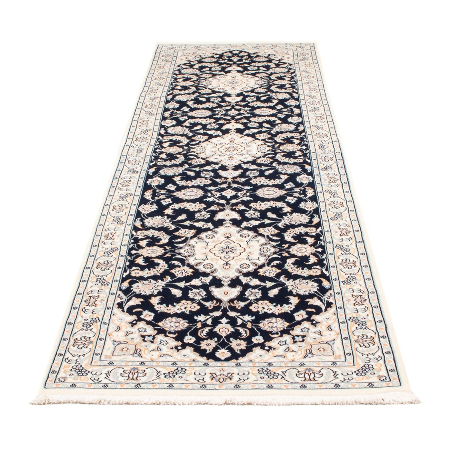 Läufer Perser - Nain - Premium - 295 x 80 cm - dunkelblau