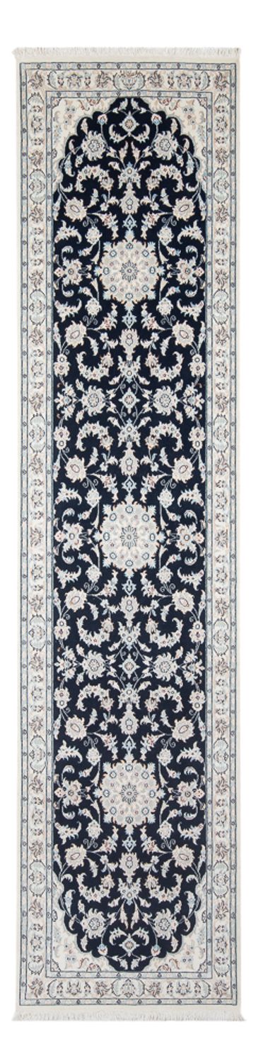 Läufer Perser - Nain - Premium - 302 x 80 cm - dunkelblau