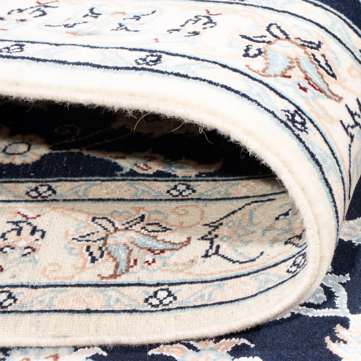 Läufer Perser - Nain - Premium - 305 x 82 cm - dunkelblau
