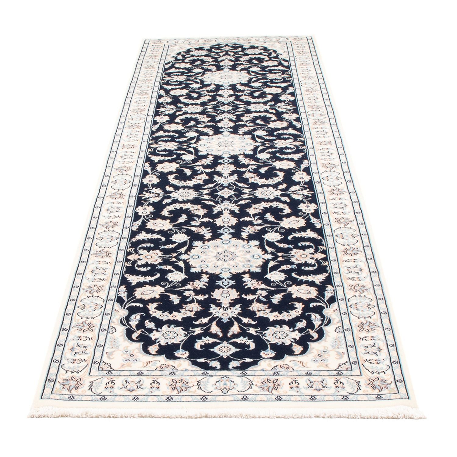 Läufer Perser - Nain - Premium - 305 x 82 cm - dunkelblau
