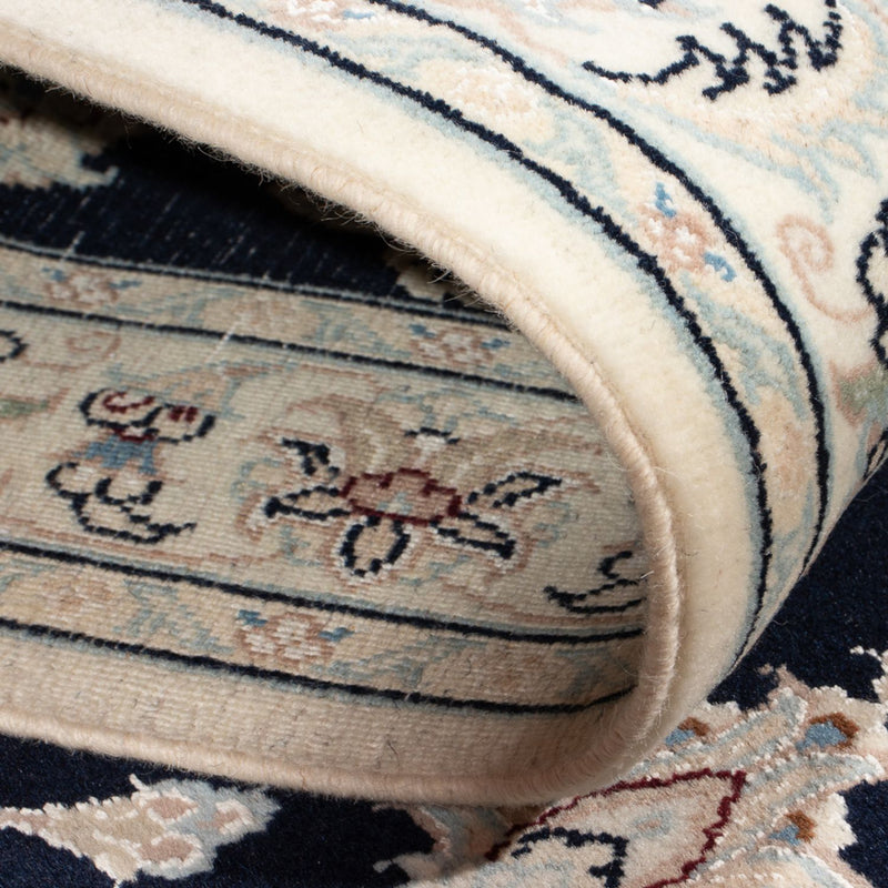 Tapis de couloir Tapis persan - Nain - Premium - 293 x 81 cm - bleu foncé