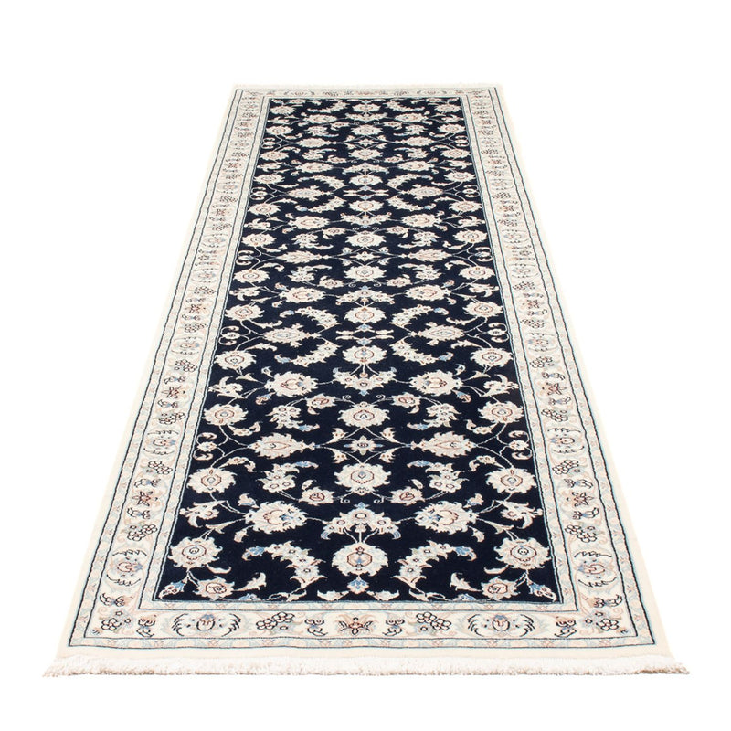 Tapis de couloir Tapis persan - Nain - Premium - 293 x 81 cm - bleu foncé