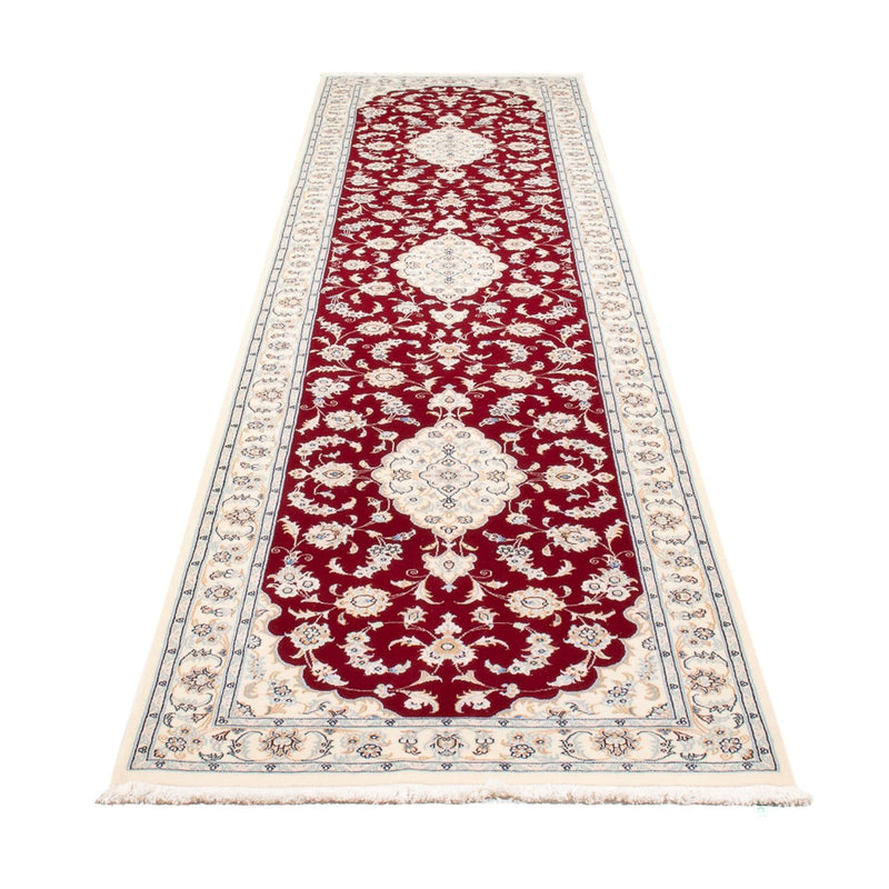 Tapis de couloir Tapis persan - Nain - Premium - 351 x 85 cm - rouge