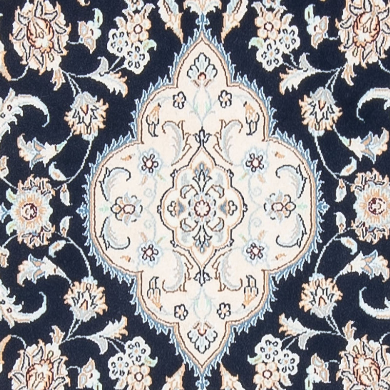 Tapis de couloir Tapis persan - Nain - Premium - 400 x 90 cm - bleu foncé