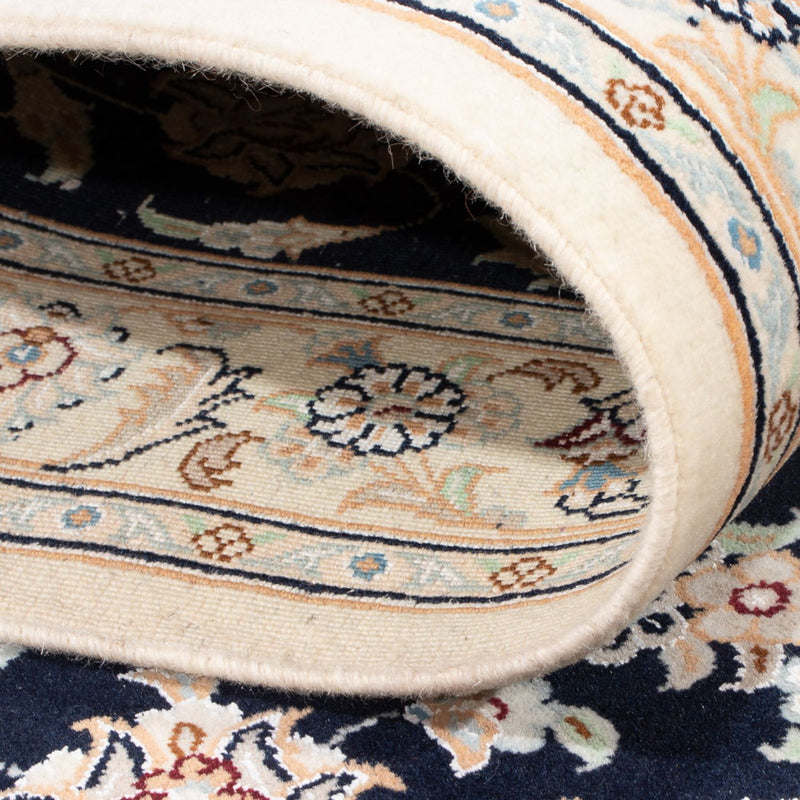 Tapis de couloir Tapis persan - Nain - Premium - 400 x 90 cm - bleu foncé