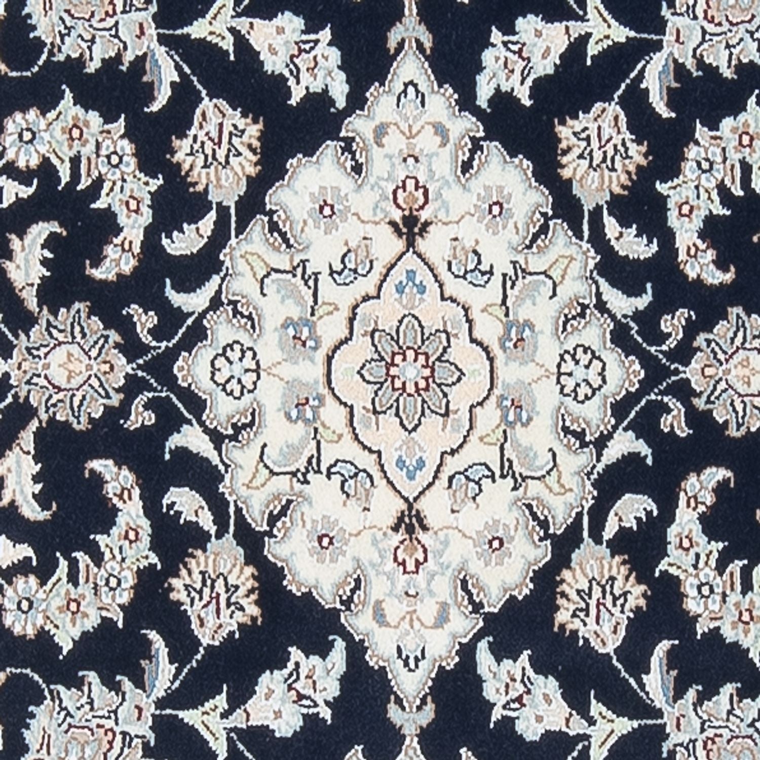 Tapis de couloir Tapis persan - Nain - Premium - 300 x 80 cm - bleu foncé