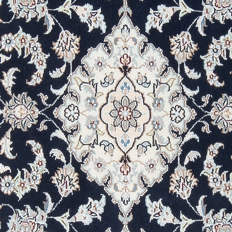 Tapis de couloir Tapis persan - Nain - Premium - 300 x 80 cm - bleu foncé