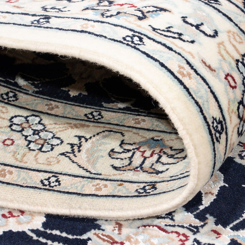 Tapis de couloir Tapis persan - Nain - Premium - 300 x 80 cm - bleu foncé