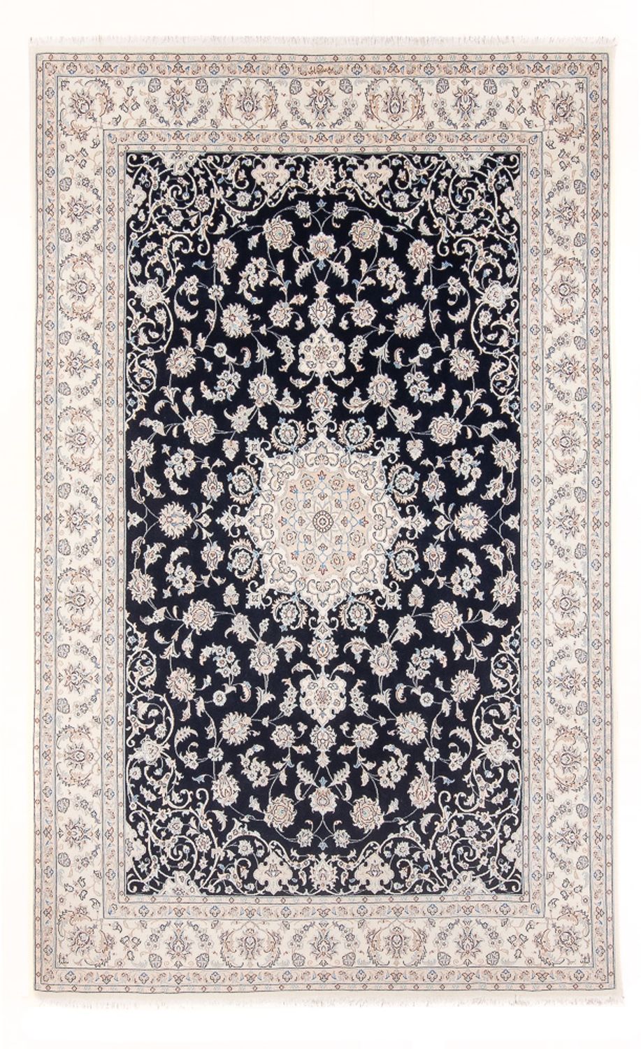 Perserteppich - Nain - Premium - 301 x 202 cm - dunkelblau