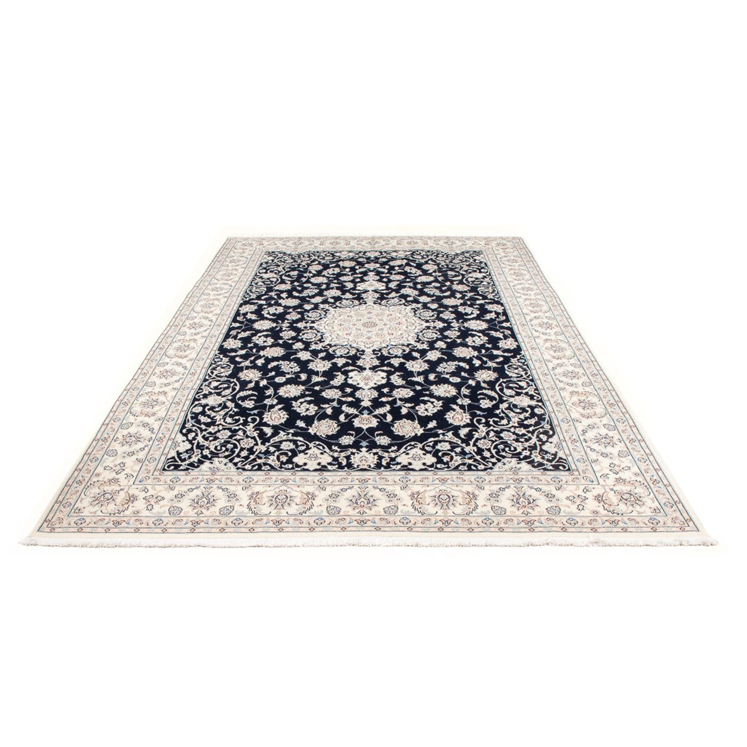 Perserteppich - Nain - Premium - 301 x 202 cm - dunkelblau