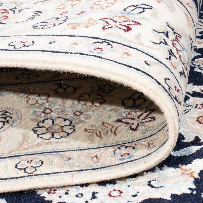 Tapis persan - Nain - Premium - 196 x 151 cm - bleu foncé