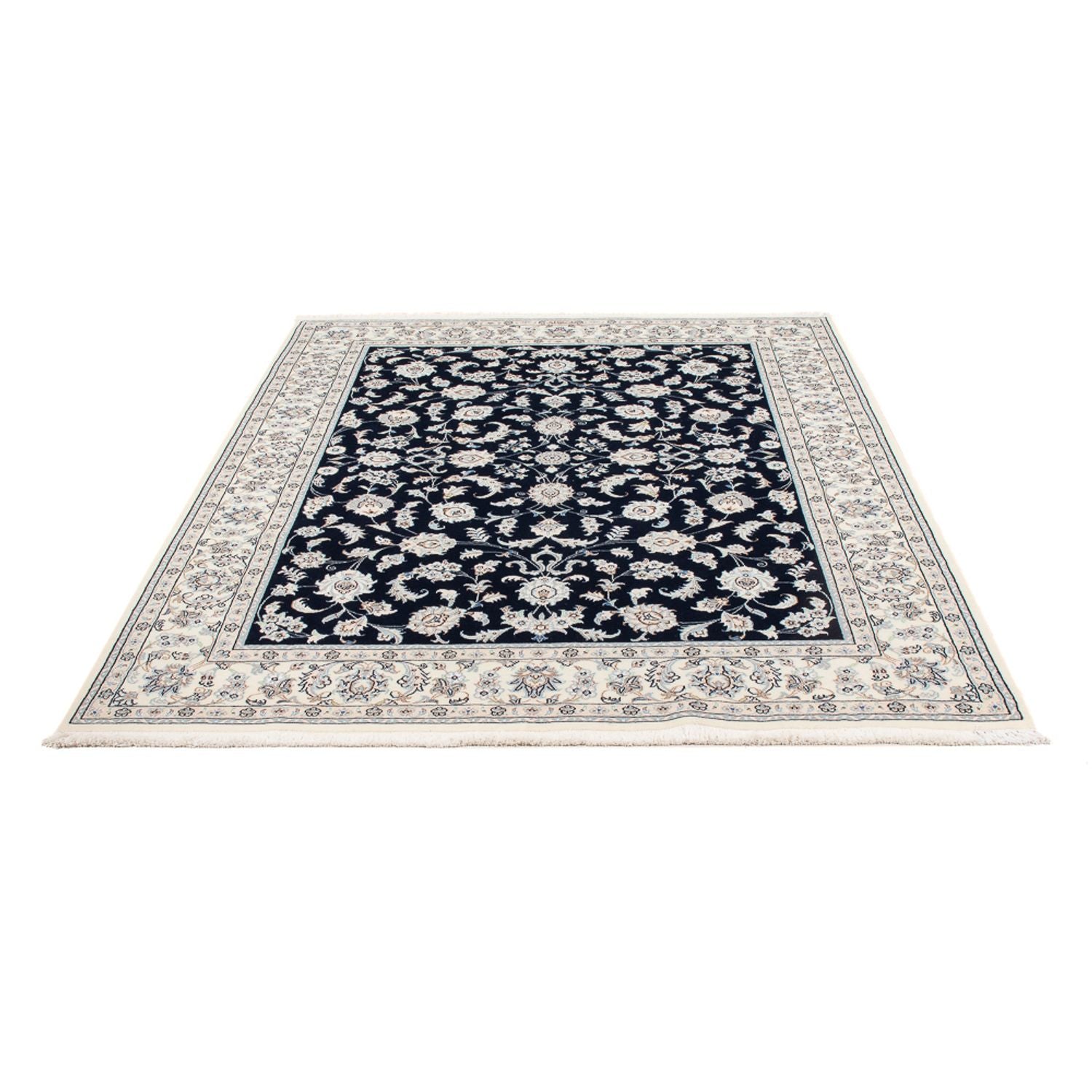 Tapis persan - Nain - Premium - 203 x 150 cm - bleu foncé