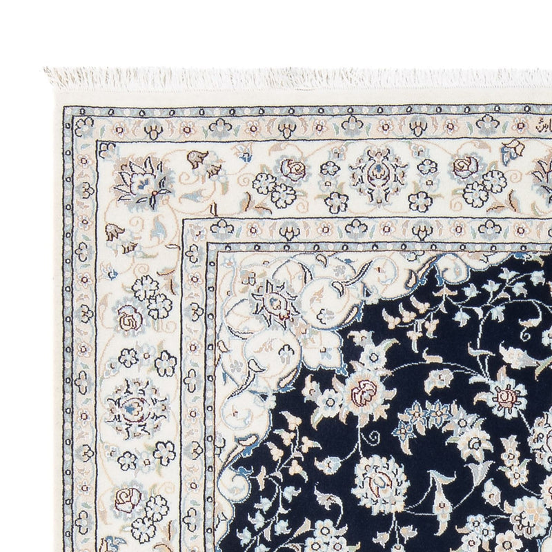 Tapis persan - Nain - Premium - 196 x 148 cm - bleu foncé