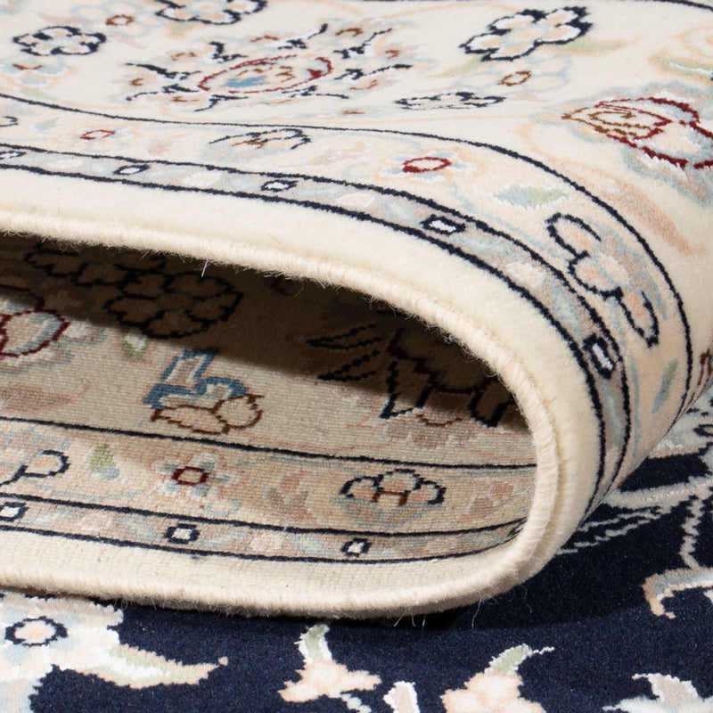 Tapis persan - Nain - Premium - 196 x 148 cm - bleu foncé