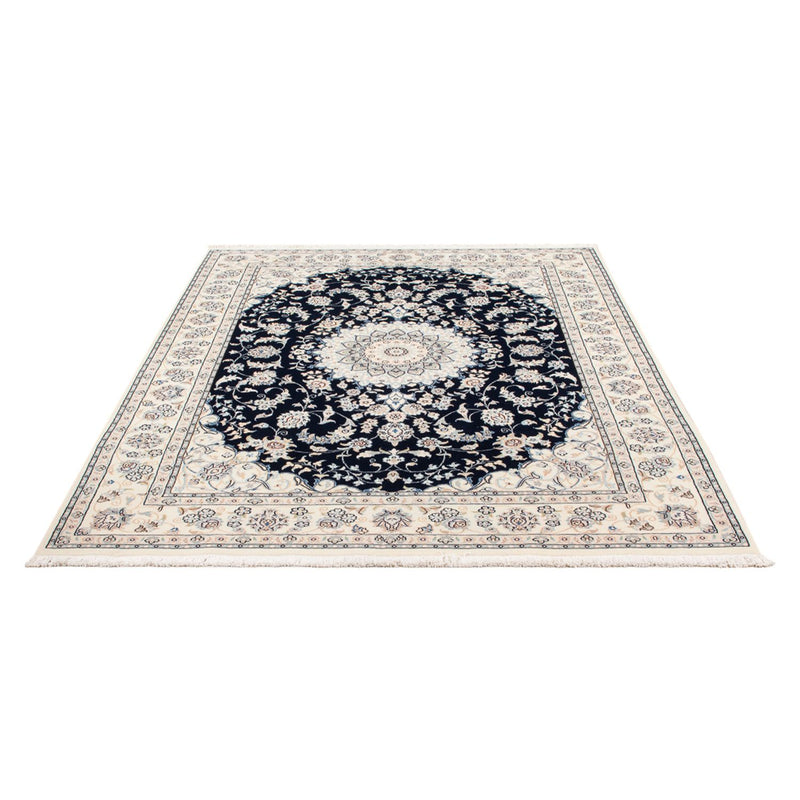 Tapis persan - Nain - Premium - 196 x 148 cm - bleu foncé