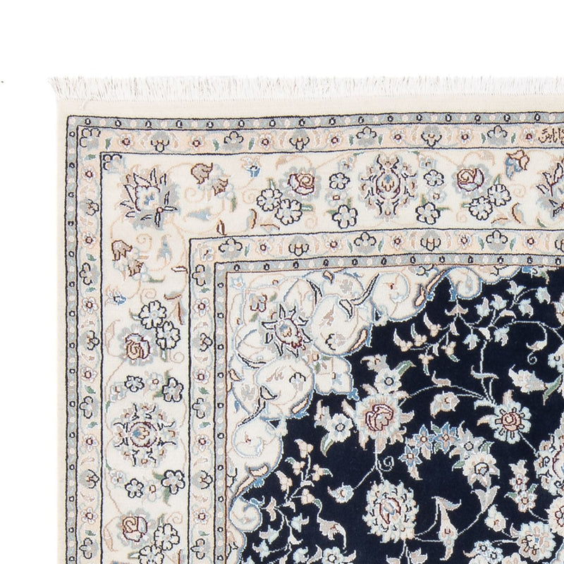 Tapis persan - Nain - Premium - 204 x 150 cm - bleu foncé