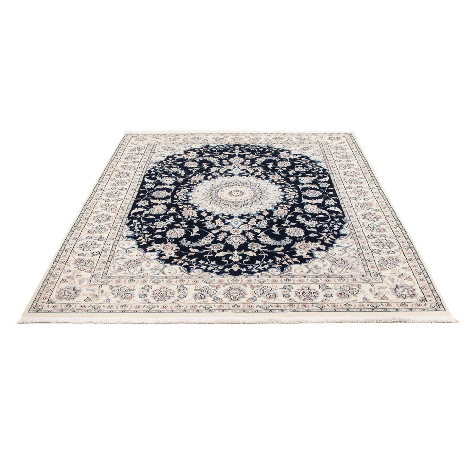 Tapis persan - Nain - Premium - 204 x 150 cm - bleu foncé