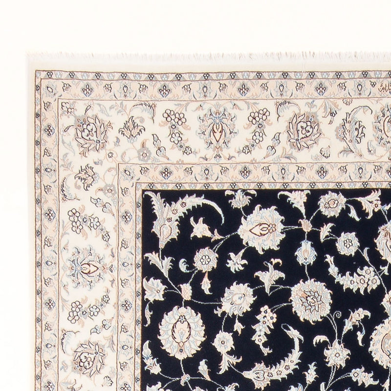 Tapis persan - Nain - Premium - 297 x 200 cm - bleu foncé