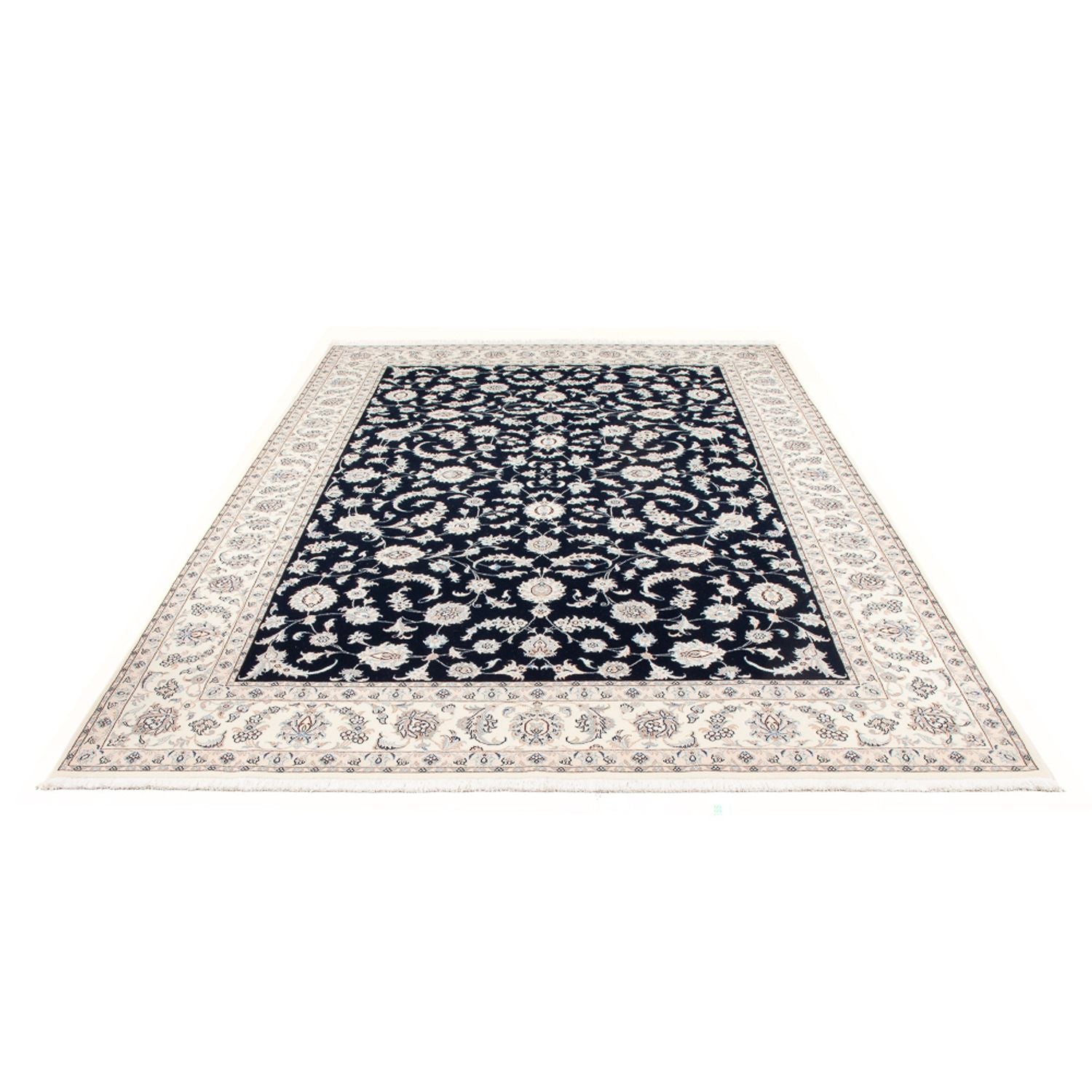 Tapis persan - Nain - Premium - 297 x 200 cm - bleu foncé