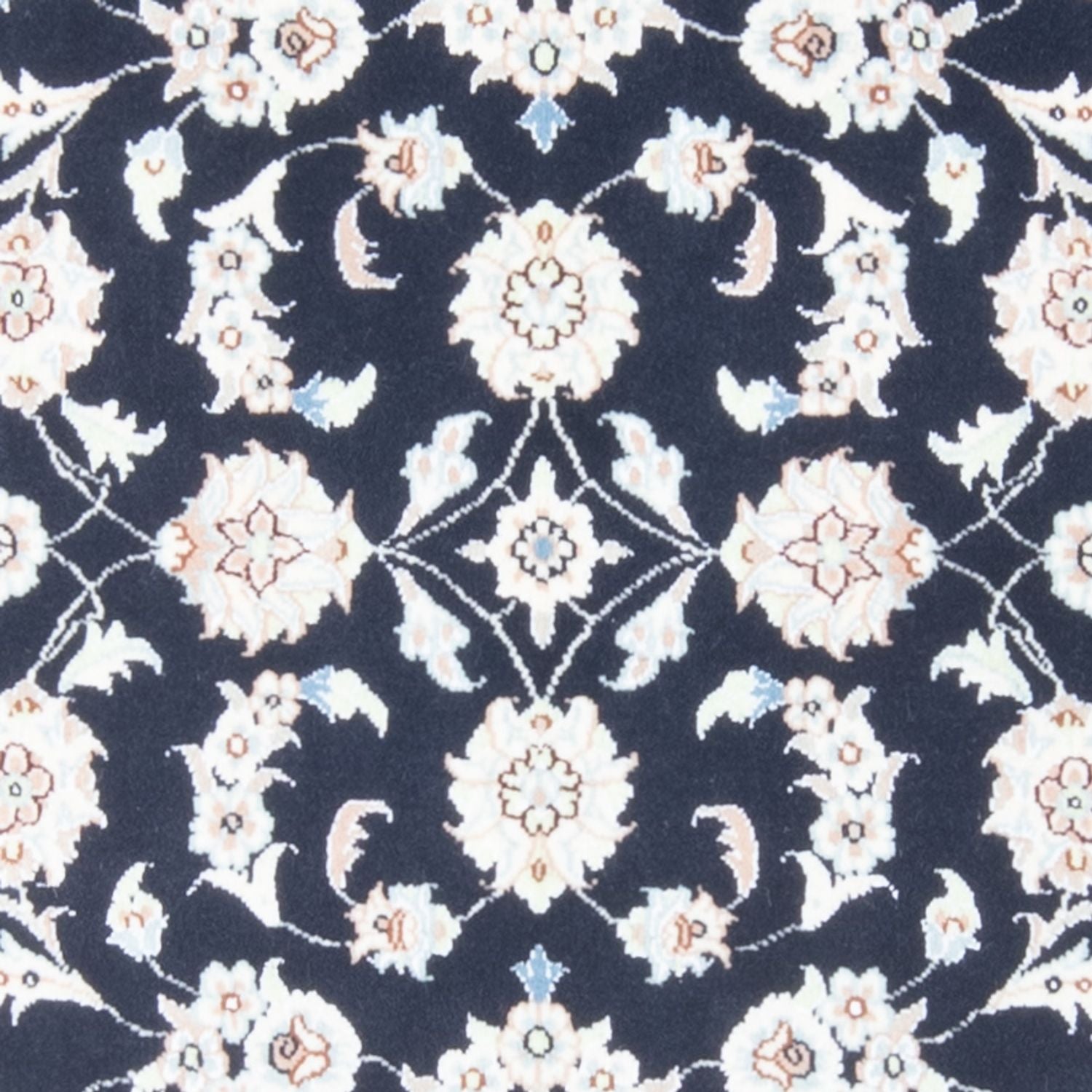 Tapis de couloir Tapis persan - Nain - Royal - 196 x 80 cm - bleu foncé