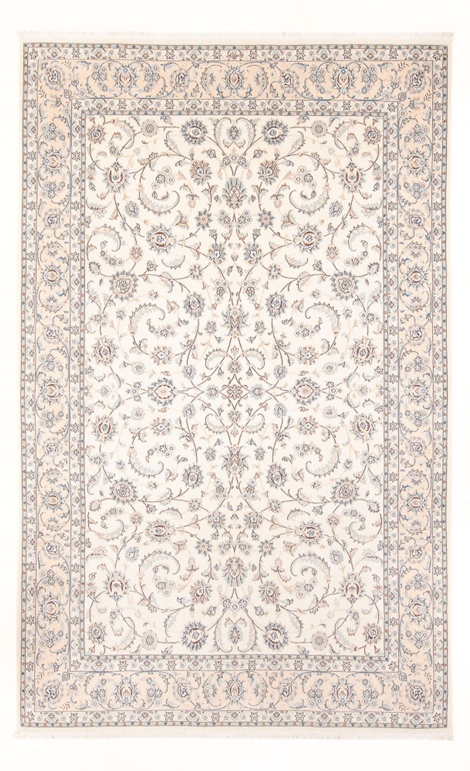 Tapis persan - Nain - Premium - 302 x 197 cm - crème