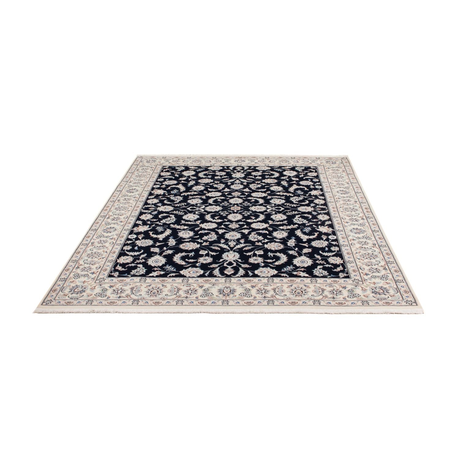 Tapis persan - Nain - 233 x 170 cm - bleu foncé