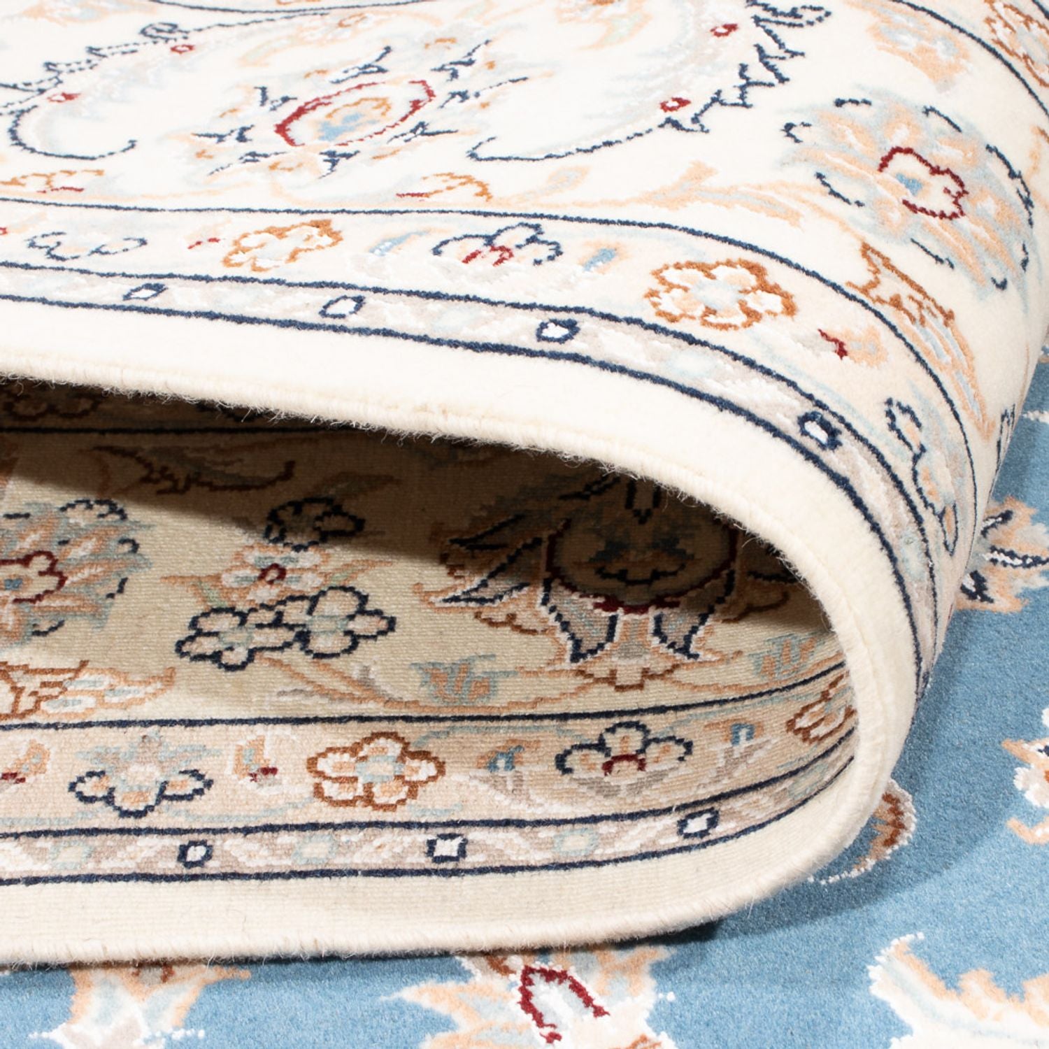 Tapis persan - Nain - Premium - 202 x 150 cm - bleu