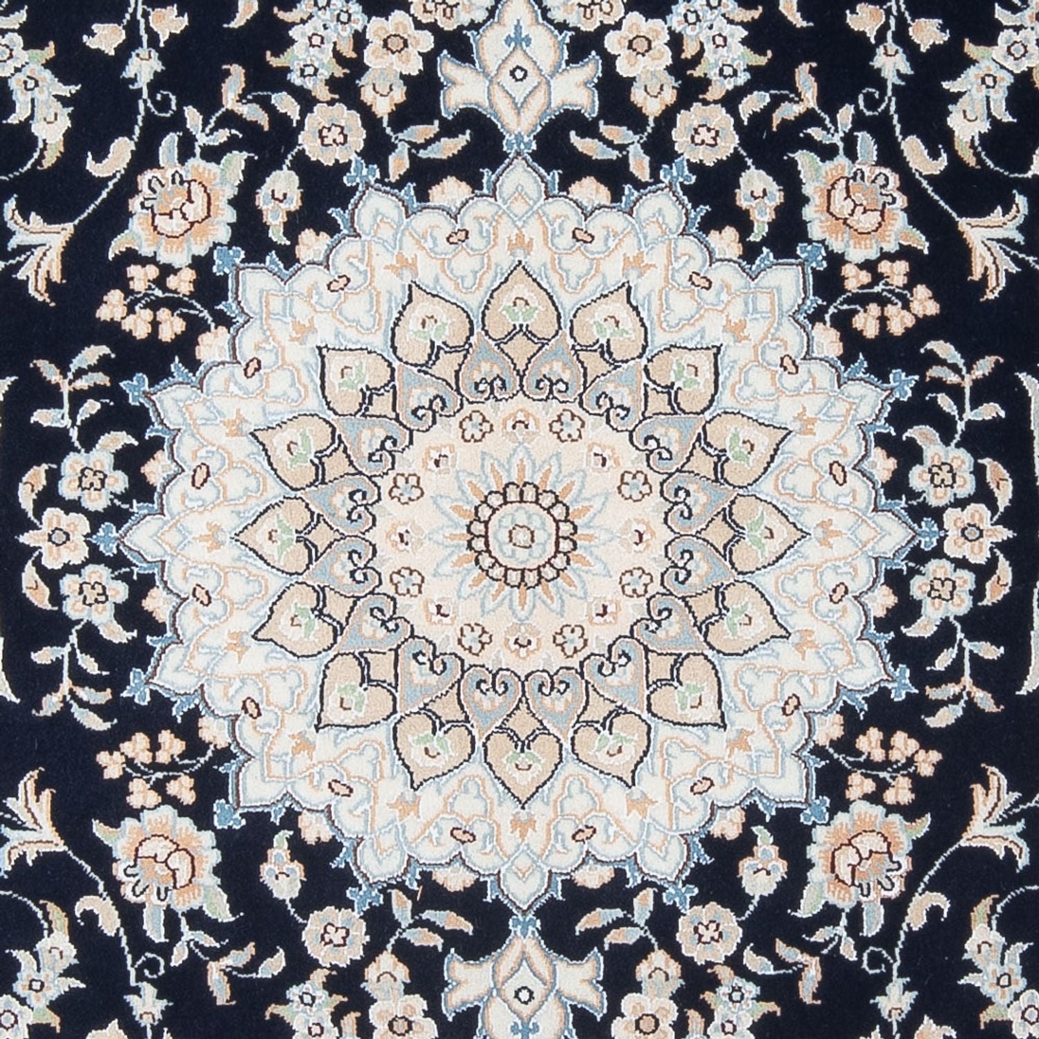 Tapis persan - Nain - Premium - 195 x 150 cm - bleu foncé