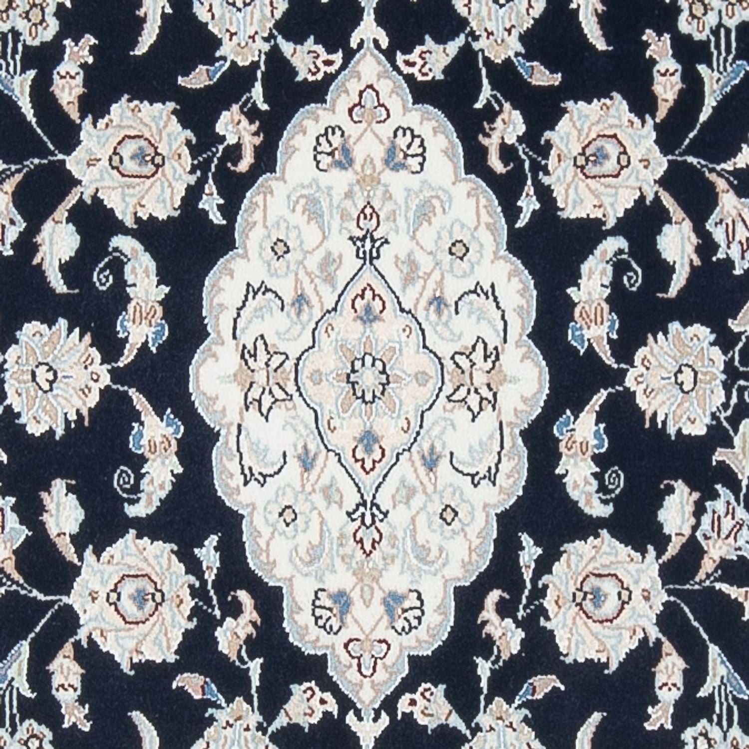Tapis de couloir Tapis persan - Nain - Premium - 339 x 86 cm - bleu foncé